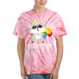 Raccoon With Unicorn Horn Tie-Dye T-Shirt | Whimsical Unisex Gift Coral Tie-Dye