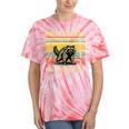 Retro Angry Raccoon Tie-Dye Unisex T-Shirt - Fun & Spirited Style Coral Tie-Dye