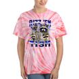 Rizz Em Autistic Raccoon Tie-Dye Unisex T-Shirt - Fun Meme Wear Coral Tie-Dye