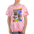 Tummy Ache Survivor Raccoon Tie-Dye T-Shirts - Fun & Whimsical Coral Tie-Dye