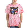 USA Patriotic Raccoon T-Shirt | July 4th Tie-Dye Trash Panda Tee Coral Tie-Dye