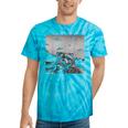 Alien UFO Raccoon Tie-Dye T-Shirt - Quirky & Whimsical Turquoise Tie-Dye