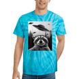 Alien UFO Raccoon Tie-Dye Unisex T-Shirt - Cosmic Adventure Appeal Turquoise Tie-Dye