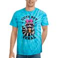 Cute Tie-Dye Racoon T-Shirt - Small, Colorful, Fun Vibe Turquoise Tie-Dye