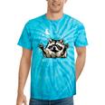 Funny Racoon Tie-Dye T-Shirt - Quirky Quote on Waste Management Turquoise Tie-Dye