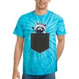 Pocket Raccoon Tie-Dye Unisex T-Shirt - Cute Animal Lover Fashion Turquoise Tie-Dye