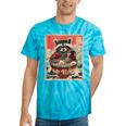 Raccoon Anime Tie-Dye T-Shirt | Quirky Japanese Noodle Design Turquoise Tie-Dye