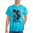 Raccoon Cowboy Western Tee - Tie-Dye Vintage Style for Adults Turquoise Tie-Dye