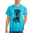 Raccoon Cowboy Western Tie-Dye T-Shirt | Fun Country Style Turquoise Tie-Dye