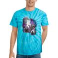 Raccoon Moonlight Tie-Dye Unisex T-Shirt | Whimsical Night Theme Turquoise Tie-Dye