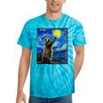 Raccoon Starry Night Tie-Dye Unisex T-Shirt - Van Gogh Art Lovers Turquoise Tie-Dye