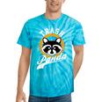 Raccoon Tie-Dye T-Shirt | Cute Trash Panda Design | Cartoon Style Turquoise Tie-Dye