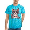 Raccoon Tie-Dye T-Shirt - Whimsical Wildlife Fashion for Adults Turquoise Tie-Dye