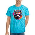 Retro Raccoon Tie-Dye T-Shirt - Fun Vintage Style for Adults & Kids Turquoise Tie-Dye
