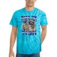 Rizz Em Autistic Raccoon Tie-Dye Unisex T-Shirt - Fun Meme Wear Turquoise Tie-Dye