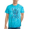 Stay Trashy Raccoon Tie-Dye T-Shirt - Feminine Halloween Fun Turquoise Tie-Dye