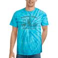 Support Local Cats Tie-Dye T-Shirt - Vintage Skunk Raccoon Theme Turquoise Tie-Dye