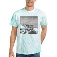 Alien UFO Raccoon Tie-Dye T-Shirt - Quirky & Whimsical Mint Tie-Dye