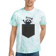 Pocket Raccoon Tie-Dye Unisex T-Shirt - Cute Animal Lover Fashion Mint Tie-Dye