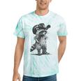 Raccoon Cowboy Tie-Dye T-Shirt for Men & Women | Graphic Meme Style Mint Tie-Dye