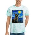 Raccoon Starry Night Tie-Dye Unisex T-Shirt - Van Gogh Art Lovers Mint Tie-Dye