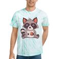 Raccoon Tie-Dye T-Shirt - Whimsical Wildlife Fashion for Adults Mint Tie-Dye