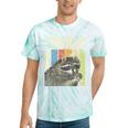 Retro Raccoon Lover Tie-Dye T-Shirt - Fun Camping Vibes Mint Tie-Dye