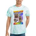 Tummy Ache Survivor Raccoon Tie-Dye T-Shirts - Fun & Whimsical Mint Tie-Dye