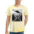 Alien UFO Raccoon Tie-Dye Unisex T-Shirt - Cosmic Adventure Appeal Yellow Tie-Dye