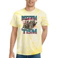 Autism Awareness Raccoon Tie-Dye Unisex T-Shirts | Fun & Unique Yellow Tie-Dye