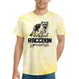 Certified Raccoon Specialist Tie-Dye T-Shirt | Vintage Style Fun Yellow Tie-Dye