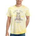 Cute Sarcastic Raccoon Tie-Dye T-Shirt - Playful Unisex Small Yellow Tie-Dye