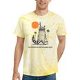 Everyday Is Trash Day Retro 90s Sunset Raccoon Trash Panda Tie-Dye T-Shirts Yellow Tie-Dye