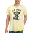 Howdy Cowboy Raccoon Tie-Dye T-Shirt - Unisex Animal Theme Yellow Tie-Dye