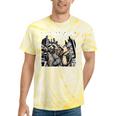 Let's Get Trashed Tie-Dye T-Shirt | Raccoon & Opossum Beer Party Yellow Tie-Dye