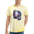 Raccoon Moonlight Tie-Dye Unisex T-Shirt | Whimsical Night Theme Yellow Tie-Dye