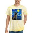 Raccoon Starry Night Tie-Dye Unisex T-Shirt - Van Gogh Art Lovers Yellow Tie-Dye