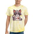 Raccoon Tie-Dye T-Shirt - Whimsical Wildlife Fashion for Adults Yellow Tie-Dye