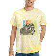 Retro Raccoon Lover Tie-Dye T-Shirt - Fun Camping Vibes Yellow Tie-Dye