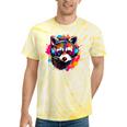 Retro Raccoon Tie-Dye T-Shirt - Fun Vintage Style for Adults & Kids Yellow Tie-Dye