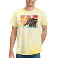 Street Cat T-Shirt - Adopt & Love | Raccoon Tie-Dye | Funny Gift Yellow Tie-Dye