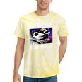 Street Cats & Trash Pandas Live Free | Tie-Dye Cotton Blend T-Shirt Yellow Tie-Dye