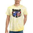 USA Patriotic Raccoon T-Shirt | July 4th Tie-Dye Trash Panda Tee Yellow Tie-Dye