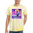 Vaporwave Raccoon Tie-Dye T-Shirt | Retrowave Synthwave Style Yellow Tie-Dye