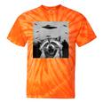 Alien UFO Tie-Dye T-Shirt | Fun Raccoon Design For All Ages Orange Tie-Dye
