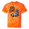 Cute Panda Raccoon Tie-Dye T-Shirt - Fun Unisex Costume Orange Tie-Dye