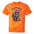 Cute Tie-Dye Racoon T-Shirt - Small, Colorful, Fun Vibe Orange Tie-Dye