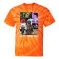 Feral Era Tie-Dye Raccoon Meme T-Shirt | Fun Unisex Tee Orange Tie-Dye