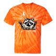 Funny Racoon Tie-Dye T-Shirt - Quirky Quote on Waste Management Orange Tie-Dye