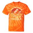 Get In Loser Tie-Dye T-Shirt | Raccoon Opossum Theme | Unisex Fun Wear Orange Tie-Dye